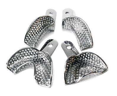 (image for) Metal Impression Trays - Partial Set - Perforated